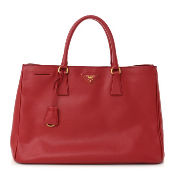 PRADA Saffiano Lux Large Tote Fuoco