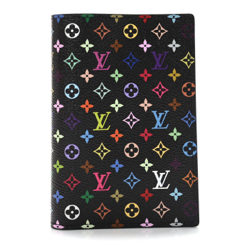 LOUIS VUITTON LV X TM Monogram Multicolor Passport Cover Black