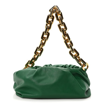 BOTTEGA VENETA Calfskin The Pouch Chain Mallard