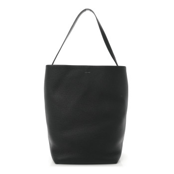 THE ROW Grained Calfskin Large N/S Park Tote Black
