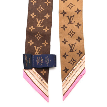 LOUIS VUITTON Silk Ultimate Monogram BB Bandeau Black