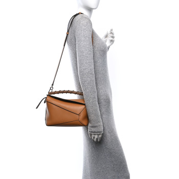 LOEWE Calfskin Small Puzzle Edge Bag Warm Desert