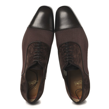CHRISTIAN LOUBOUTIN Calfskin Veau Velours Mens Greggo Flat Oxfords 43 Amara 43 Cosme