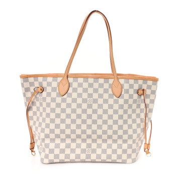 LOUIS VUITTON Damier Azur Neo Neverfull MM Rose Ballerine