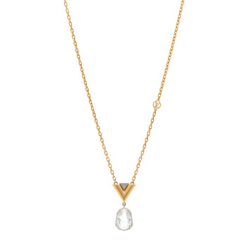 LOUIS VUITTON V For Vuitton Necklace Gold Silver