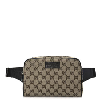 GUCCI Monogram Belt Bag Dark Brown
