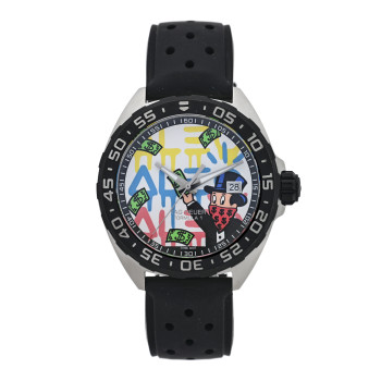 TAG HEUER Stainless Steel Rubber 41mm Formula 1 Monopoly Quartz Watch White WAZ1119