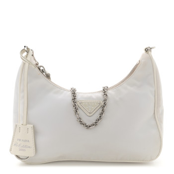PRADA Nylon Re-Edition 2005 Shoulder Bag White