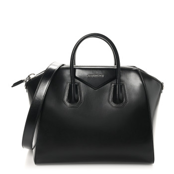 GIVENCHY Shiny Lord Calfskin Medium Antigona Black