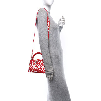 LOUIS VUITTON LV X YK Taurillon Capucines Mini Red White