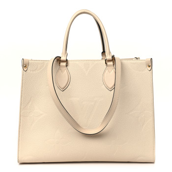 LOUIS VUITTON Empreinte Monogram Giant Onthego MM Creme