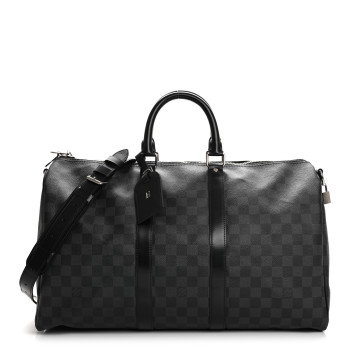 LOUIS VUITTON Damier Graphite Keepall Bandouliere 45