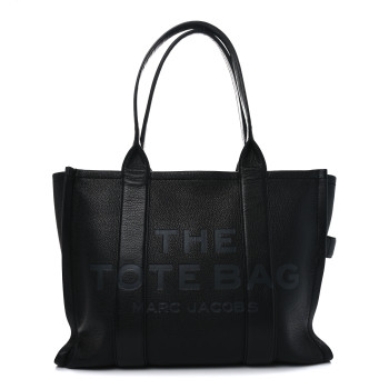 MARC JACOBS Grained Calfskin Large The Tote Bag Black