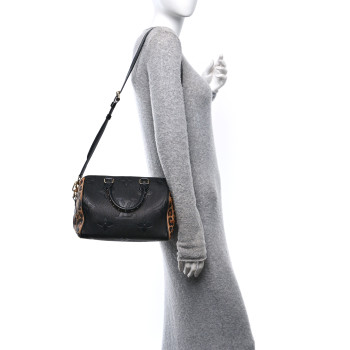 LOUIS VUITTON Empreinte Monogram Giant Wild At Heart Speedy Bandouliere 25 Black