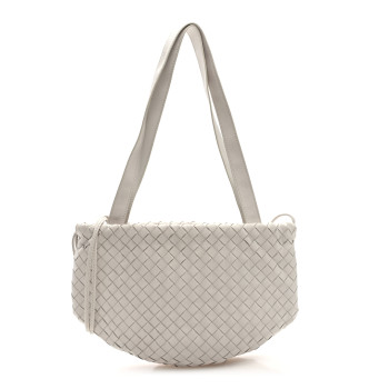 BOTTEGA VENETA Nappa Intrecciato Small Bulb White