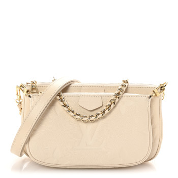 LOUIS VUITTON Empreinte Monogram Giant Multi Pochette Accessories Cream