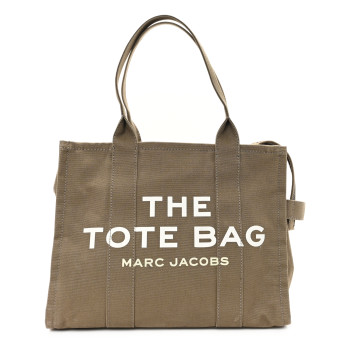 MARC JACOBS Cotton Canvas Large The Tote Bag Slate Green