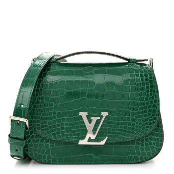LOUIS VUITTON Shiny Alligator Vivienne NM Green