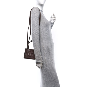 TELFAR Vegan Leather Small Shopping Bag Chocolate