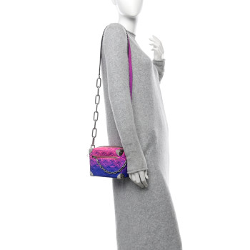 LOUIS VUITTON Taurillon Illusion Mini Soft Trunk Bleu Rose