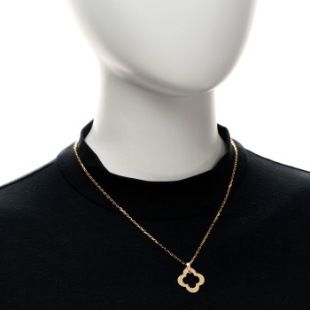 VAN CLEEF & ARPELS 18K Yellow Gold Byzantine Alhambra Pendant Necklace