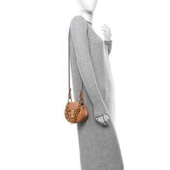 CHLOE Calfskin Quilted Mini Drew Bijou Shoulder Bag Blushy Pink