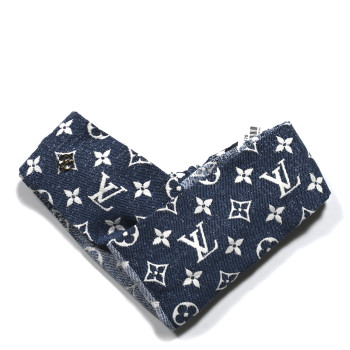 LOUIS VUITTON Monogram Jacquard Denim Bandeau Headband Blue