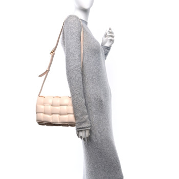 BOTTEGA VENETA Nappa Maxi Intrecciato Padded Cassette Crossbody Bag Melon Washed