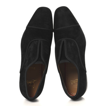 CHRISTIAN LOUBOUTIN Veau Velours Mens Alpha Male Flat 42.5 Black