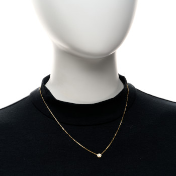 CARTIER 18K Yellow Gold Diamond LM D'Amour Pendant Necklace