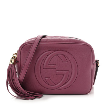 GUCCI Pebbled Calfskin Small Soho Disco Bag Peonia Flower