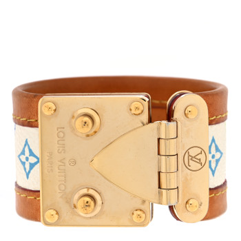 LOUIS VUITTON Monogram Multicolor S Lock Bracelet White