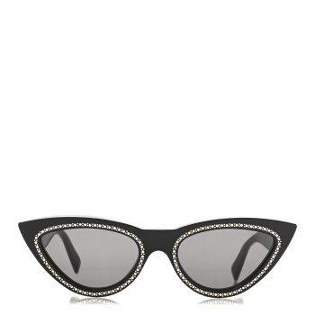 CELINE Acetate Crystal Cat Eye Sunglasses CL4019IS Black