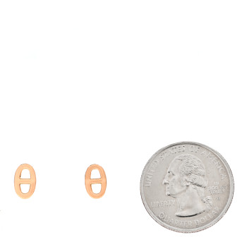 HERMES 18K Rose Gold TPM Farandole Stud Earrings