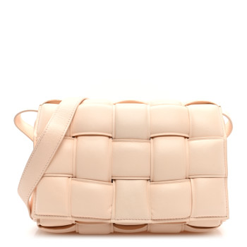 BOTTEGA VENETA Nappa Maxi Intrecciato Padded Cassette Crossbody Bag Melon Washed