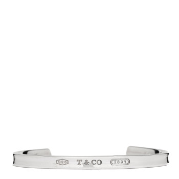 TIFFANY Sterling Silver Narrow 1837 Cuff Bracelet
