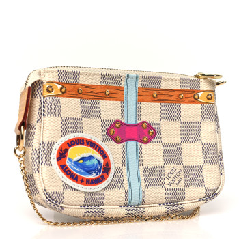 LOUIS VUITTON Damier Azur Summer Trunks Hawaii Mini Pochette Accessories