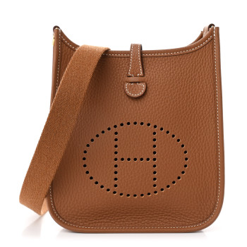 HERMES Taurillon Clemence Evelyne TPM Gold