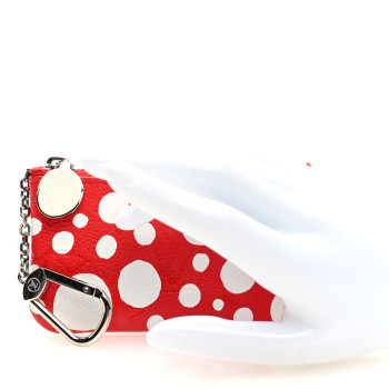 LOUIS VUITTON LV X YK Empreinte Infinity Dots Key Pouch Red White