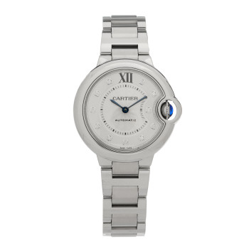 CARTIER Stainless Steel Diamond 33mm Ballon Bleu De Cartier Automatic Watch