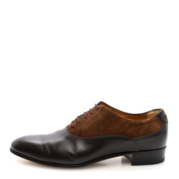 GUCCI New Waxed Calfskin Supersofty Oxfords 9 Cocoa Brown Sugar
