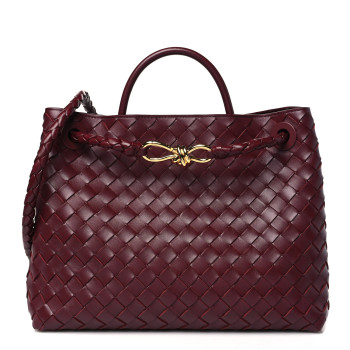 BOTTEGA VENETA Nappa Intrecciato Small Andiamo Shoulder Bag Barolo