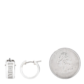 TIFFANY Sterling Silver Small Atlas Hoop Earrings