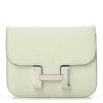 HERMES Evercolor Constance Slim Wallet Vert Fizz