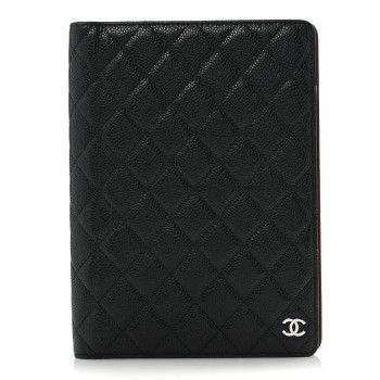 CHANEL Caviar Quilted Large Agenda Cover Black