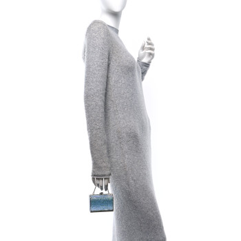 JUDITH LEIBER Swarovski Crystal Minaudiere Clutch Blue