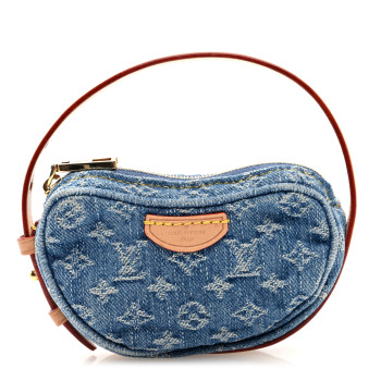LOUIS VUITTON Monogram Denim Croissant Pochette Blue