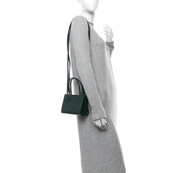 TELFAR Vegan Leather Small Shopping Bag Dark Olive