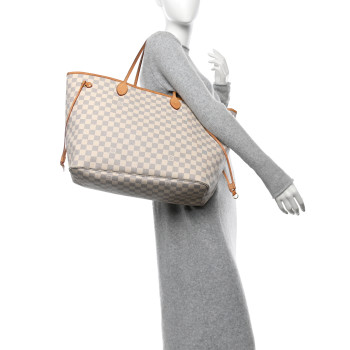 LOUIS VUITTON Damier Azur Neo Neverfull GM Rose Ballerine