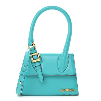 JACQUEMUS Smooth Calfskin Le Chiquito Boucle Moyen Turquoise